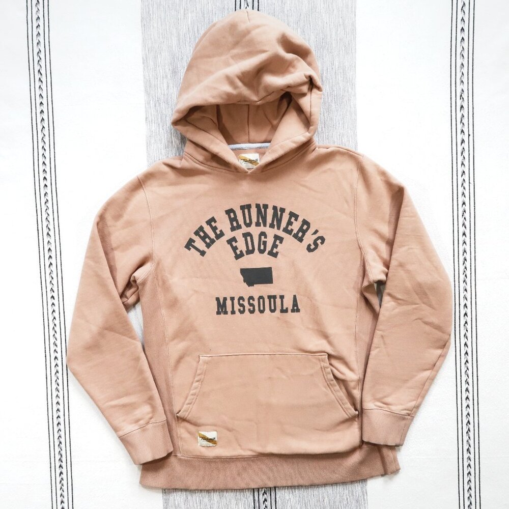 Tracksmith Tan 'The Runner's Edge' Missoula Pullover Hoodie